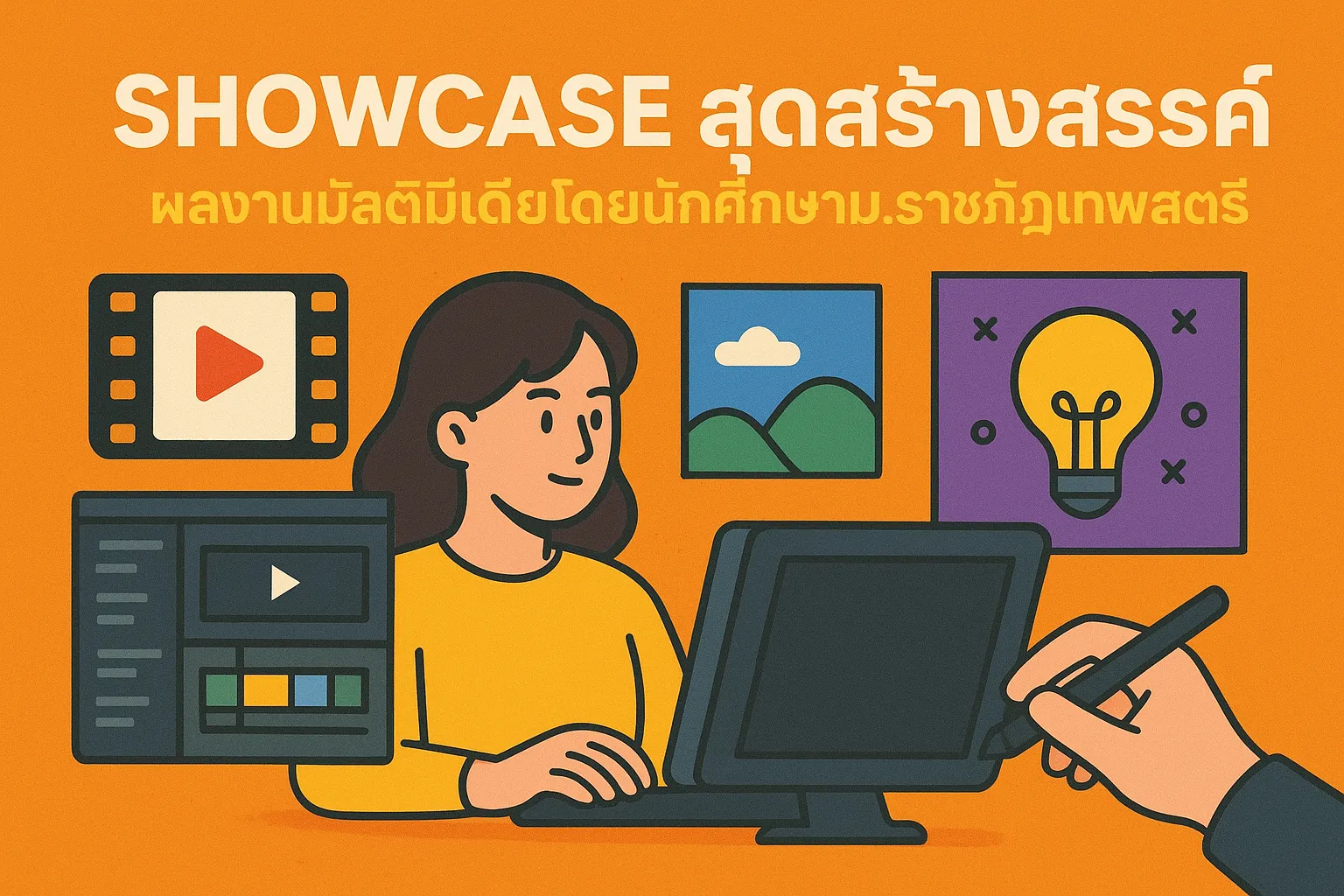 Showcase สุดสร้างสรรค์: ผลงานมัลติมีเดียโดยนักศึกษาม.ราชภัฏเทพสตรี